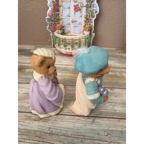 Cherished Teddies Romeo & Juliet Collector Set 1996 Pre-owned in Box w/FLAW - Picture 7 of 16